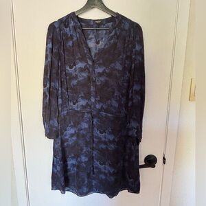 Babaton Navy Silk Mini Dress